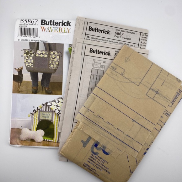 Butterick Waverly Pet Accessories Sewing Pattern 5867 - Picture 3 of 4